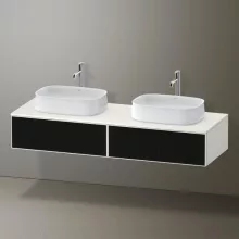   Duravit Zencha fiókos alsószekrény 160, fiókrendező nélkül, strukturált fekete/matt fehér ZE4815B63840000