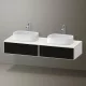 Duravit Zencha fiókos alsószekrény 160, fiókrendező nélkül, strukturált fekete/matt fehér ZE4815B63840000