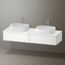   Duravit Zencha fiókos alsószekrény 160, fiókrendező nélkül, fehér üveg/matt fehér ZE4815B64840000