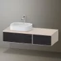 Duravit Zencha balos alsószekrény 130, fiókrendező nélkül, fekete tölgy/matt taupe ZE4816016830000