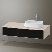   Duravit Zencha jobbos alsószekrény 130, fiókrendező nélkül, strukturált fekete/matt taupe ZE4817063830000