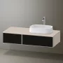 Duravit Zencha jobbos alsószekrény 130, fiókrendező nélkül, strukturált fekete/matt taupe ZE4817063830000