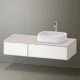 Duravit Zencha jobbos alsószekrény 130, fiókrendező nélkül, fehér üveg/matt taupe ZE4817064830000