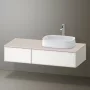 Duravit Zencha jobbos alsószekrény 130, fiókrendező nélkül, fehér üveg/matt taupe ZE4817064830000