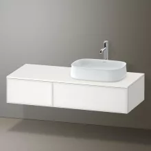   Duravit Zencha jobbos alsószekrény 130, fiókrendező nélkül, fehér üveg/matt fehér ZE4817064840000