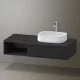 Duravit Zencha jobbos alsószekrény 130, fiókrendező nélkül, fekete tölgy/matt grafit ZE4819016800000