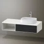 Duravit Zencha jobbos alsószekrény 130, fiókrendező nélkül, fekete tölgy/matt fehér ZE4819016840000