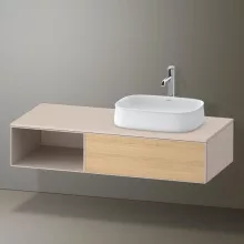   Duravit Zencha jobbos alsószekrény 130, fiókrendező nélkül, natúr tölgy/matt taupe ZE4819030830000