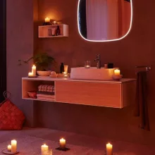   Duravit Zencha jobbos alsószekrény 130, fiókrendező nélkül, natúr tölgy/matt fehér ZE4819030840000
