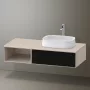 Duravit Zencha jobbos alsószekrény 130, fiókrendező nélkül, strukturált fekete/matt taupe ZE4819063830000