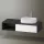 Duravit Zencha jobbos alsószekrény 130, fiókrendező nélkül, fehér üveg/matt grafit ZE4819064800000