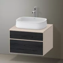   Duravit Zencha alsószekrény 65, fiókrendező nélkül, fekete tölgy/matt taupe ZE4820016830000