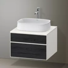   Duravit Zencha alsószekrény 65, fiókrendező nélkül, fekete tölgy/matt fehér ZE4820016840000