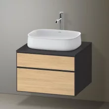   Duravit Zencha alsószekrény 65, fiókrendező nélkül, natúr tölgy/matt grafit ZE4820030800000