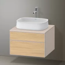   Duravit Zencha alsószekrény 65, fiókrendező nélkül, natúr tölgy/matt taupe ZE4820030830000