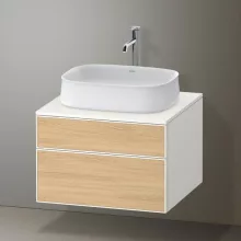   Duravit Zencha alsószekrény 65, fiókrendező nélkül, natúr tölgy/matt fehér ZE4820030840000