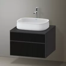   Duravit Zencha alsószekrény 65, fiókrendező nélkül, texturált fekete/matt grafit ZE4820063800000