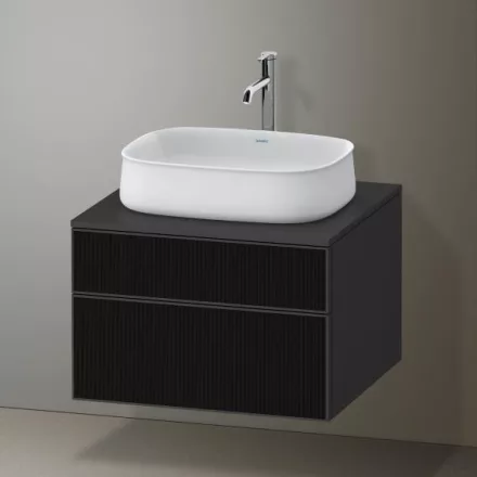 Duravit Zencha alsószekrény 65, fiókrendező nélkül, texturált fekete/matt grafit ZE4820063800000