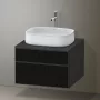 Duravit Zencha alsószekrény 65, fiókrendező nélkül, texturált fekete/matt grafit ZE4820063800000