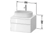 Duravit Zencha alsószekrény 65, fiókrendező nélkül, texturált fekete/matt grafit ZE4820063800000