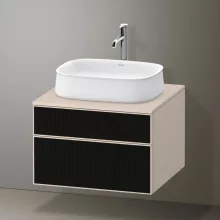   Duravit Zencha alsószekrény 65, fiókrendező nélkül, texturált fekete/matt taupe ZE4820063830000