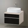 Duravit Zencha alsószekrény 65, fiókrendező nélkül, texturált fekete/matt taupe ZE4820063830000