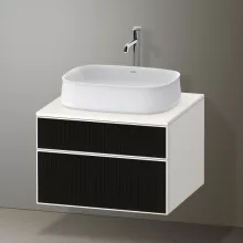   Duravit Zencha alsószekrény 65, fiókrendező nélkül, texturált fekete/matt fehér ZE4820063840000