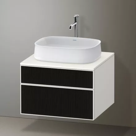 Duravit Zencha alsószekrény 65, fiókrendező nélkül, texturált fekete/matt fehér ZE4820063840000