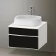 Duravit Zencha alsószekrény 65, fiókrendező nélkül, texturált fekete/matt fehér ZE4820063840000