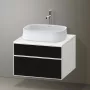Duravit Zencha alsószekrény 65, fiókrendező nélkül, texturált fekete/matt fehér ZE4820063840000