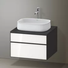   Duravit Zencha alsószekrény 65, fiókrendező nélkül, fehér üveg/matt grafit ZE4820064800000