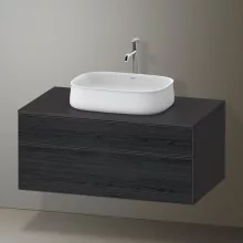   Duravit Zencha alsószekrény 100, fiókrendező nélkül, fekete tölgy/matt grafit ZE4821016800000