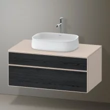   Duravit Zencha alsószekrény 100, fiókrendező nélkül, fekete tölgy/matt taupe ZE4821016830000