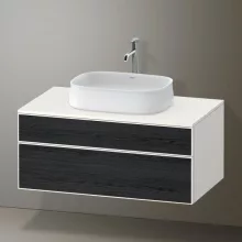   Duravit Zencha alsószekrény 100, fiókrendező nélkül, fekete tölgy/matt fehér ZE4821016840000