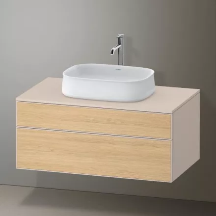 Duravit Zencha alsószekrény 100, fiókrendező nélkül, natúr tölgy/matt taupe ZE4821030830000