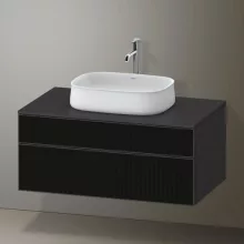   Duravit Zencha alsószekrény 100, fiókrendező nélkül, strukturált fekete/matt grafit ZE4821063800000