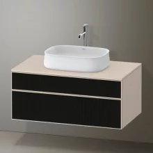   Duravit Zencha alsószekrény 100, fiókrendező nélkül, strukturált fekete/matt taupe ZE4821063830000