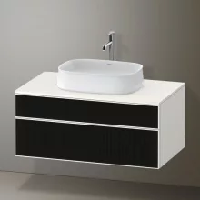   Duravit Zencha alsószekrény 100, fiókrendező nélkül, strukturált fekete/matt fehér ZE4821063840000