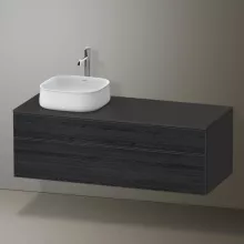   Duravit Zencha balos alsószekrény 130, fiókrendező nélkül, fekete tölgy/matt grafit ZE4822L16800000