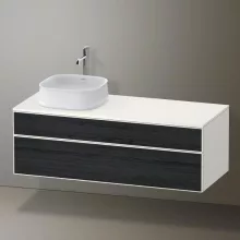   Duravit Zencha balos alsószekrény 130, fiókrendező nélkül, fekete tölgy/matt fehér ZE4822L16840000