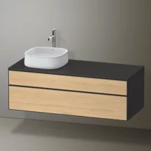   Duravit Zencha balos alsószekrény 130, fiókrendező nélkül, natúr tölgy/matt grafit ZE4822L30800000