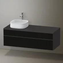   Duravit Zencha balos alsószekrény 130, fiókrendező nélkül, strukturált fekete/matt grafit ZE4822L63800000