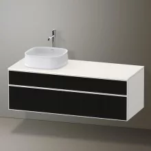   Duravit Zencha balos alsószekrény 130, fiókrendező nélkül, strukturált fekete/matt fehér ZE4822L63840000