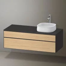   Duravit Zencha jobbos alsószekrény 130, fiókrendező nélkül, natúr tölgy/matt grafit ZE4822R30800000