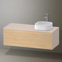   Duravit Zencha jobbos alsószekrény 130, fiókrendező nélkül, natúr tölgy/matt taupe ZE4822R30830000