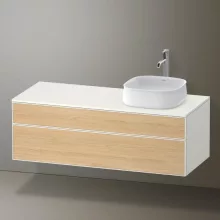   Duravit Zencha jobbos alsószekrény 130, fiókrendező nélkül, natúr tölgy/matt fehér ZE4822R30840000