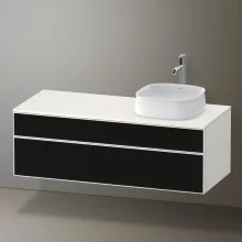   Duravit Zencha jobbos alsószekrény 130, fiókrendező nélkül, strukturált fekete/matt fehér ZE4822R63840000