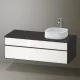 Duravit Zencha jobbos alsószekrény 130, fiókrendező nélkül, fehér üveg/matt grafit ZE4822R64800000