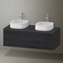   Duravit Zencha alsószekrény 130, fiókrendező nélkül, fekete tölgy/matt grafit ZE4823B16800000