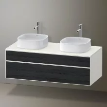   Duravit Zencha alsószekrény 130, fiókrendező nélkül, fekete tölgy/matt fehér ZE4823B16840000